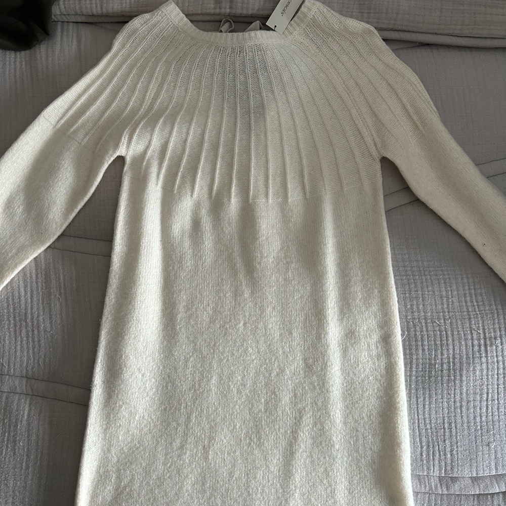 White knit dress size S NWT